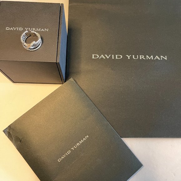 DAVID YURMAN Expandable Crossover X Silver Diamond Ring DY227 - Picture 10 of 10